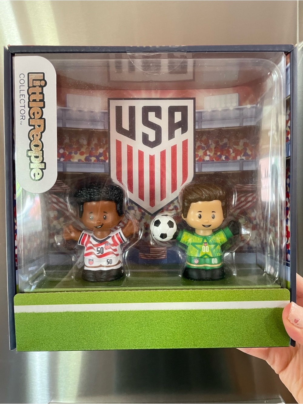 Collector USA Soccer Duo - Red & Green Figures little people fisher price
